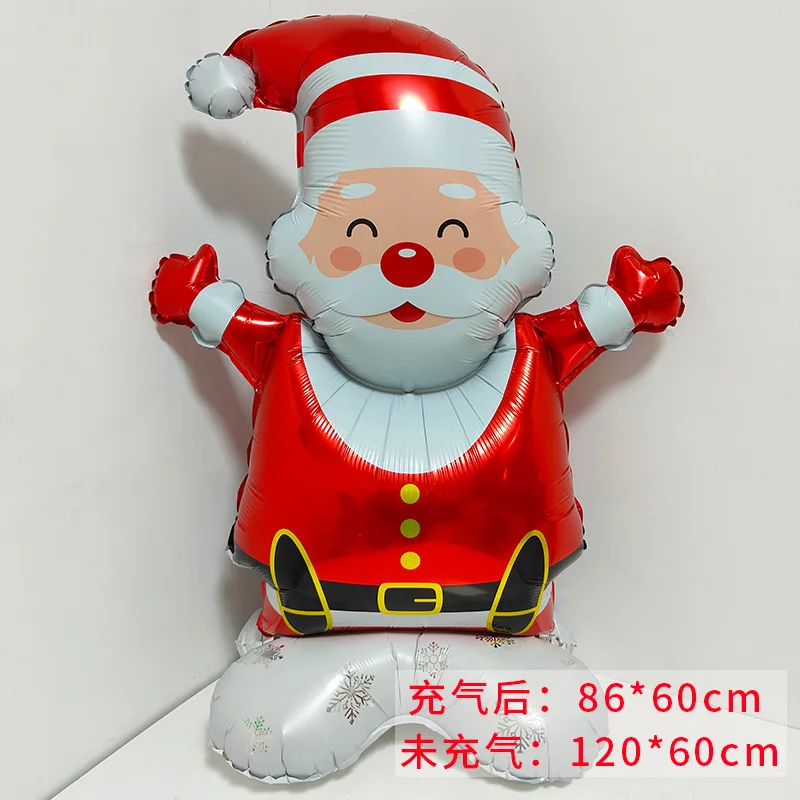 Large Christmas Santa Claus Mylar Balloons for Xmas New Year Party Decorations Xmas Tree Snowman Nutcracker Foil Balloons