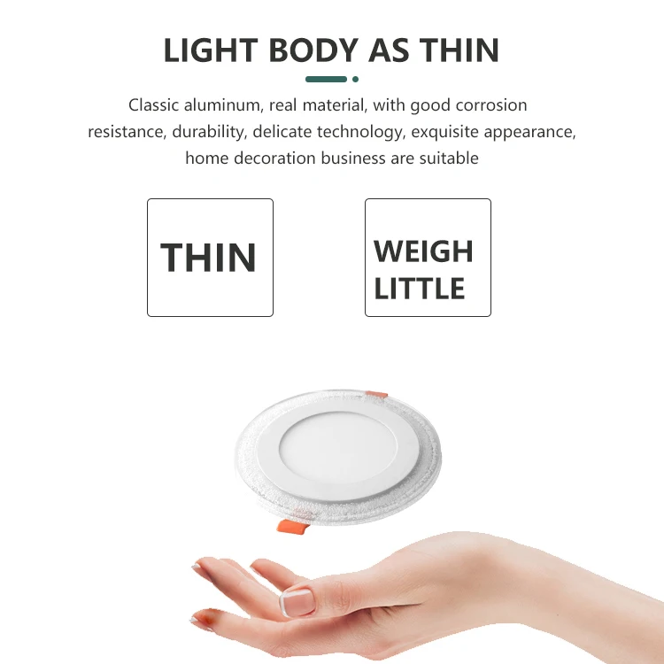 Zhongshan Factory Ce Rohs Adjustable Recessed White Round Smd Rgb 3w 4w 6w 12w 18w Led Panel Light