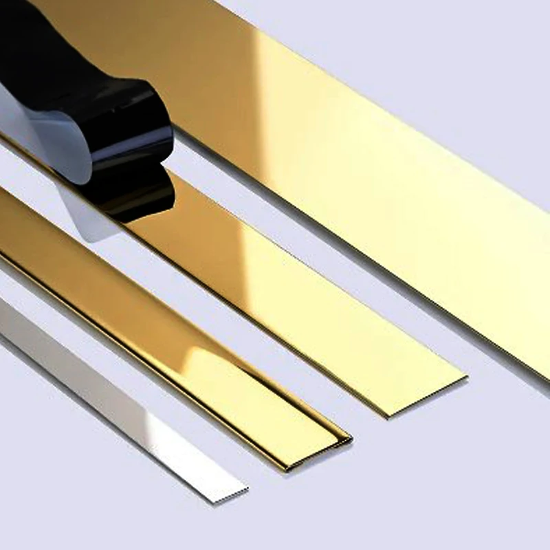 Factory Directly JECA Tile Trim Stainless Tile Trim For Wall Furniture Wardrobe Decoration Gold Mirror OEM Flat Strips