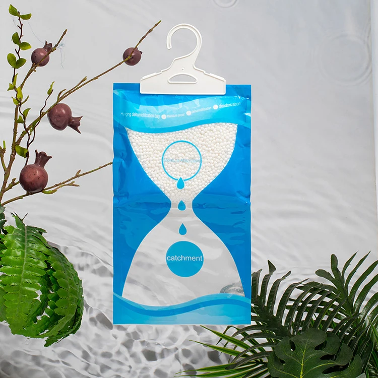 Stock Low MOQ Disposable Hanging Wardrobe Damprid Damp Rid Humidity Eliminator Closet Moisture Absorber Dehumidifier Bag