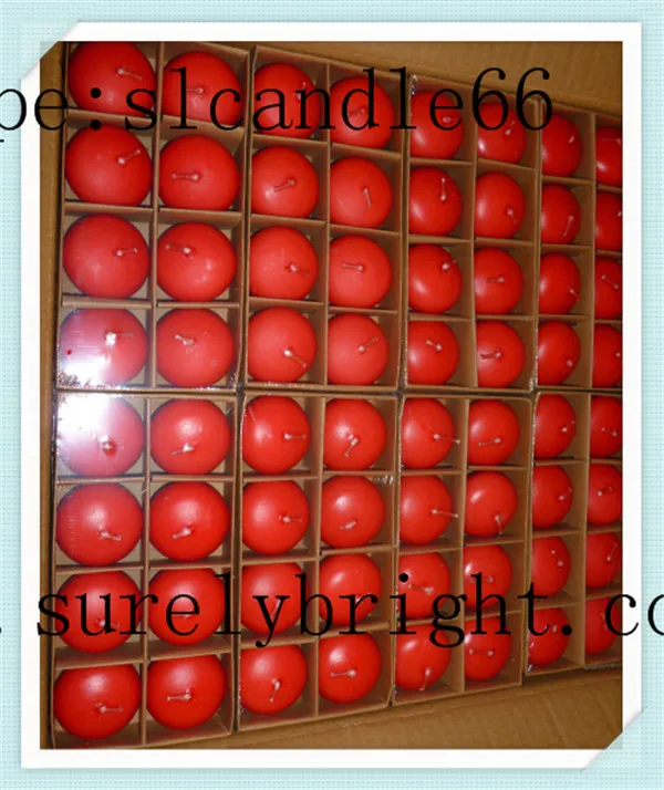 Wholesale hot sale red scented floating candle gift set