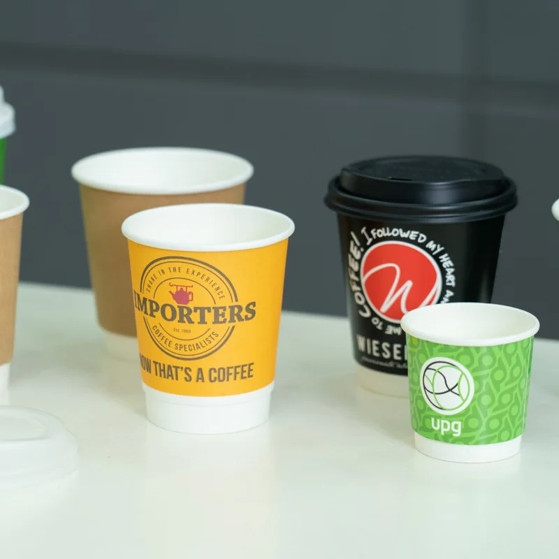 disposable double wall paper cups for coffee and hot drinks