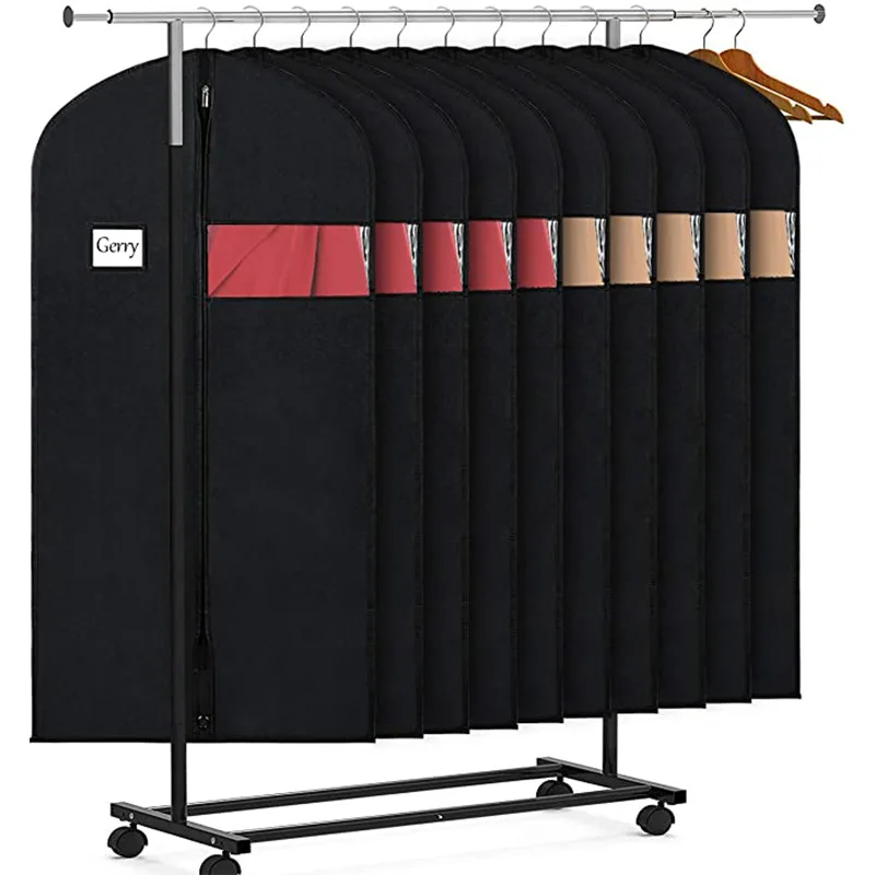 China factory custom Dress Garment Bag Non Woven Fold Garment Suit Cover Men Non Woven Suit Bag With Zipper For Clothes