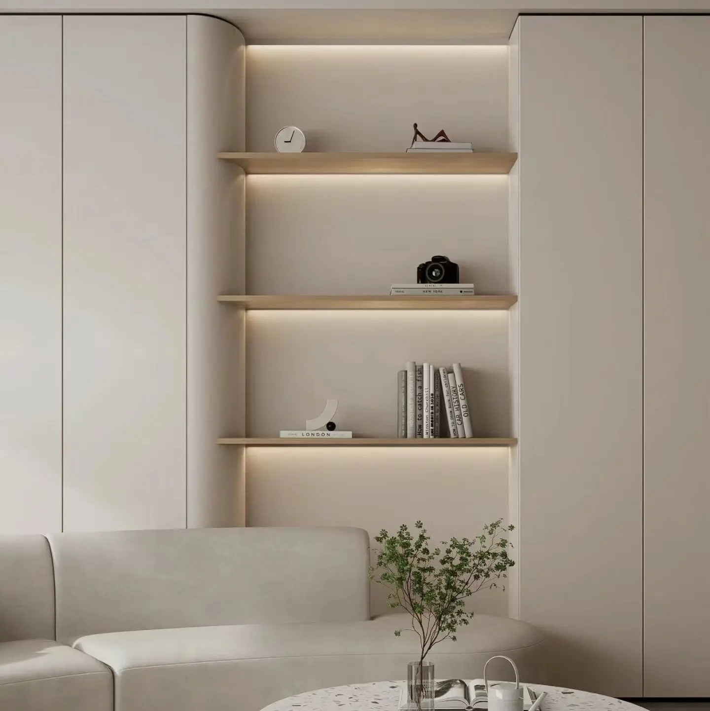 Customized  Modern Design living room cabinets White Lacquer Kitchen Wood living room Cabinet Set
