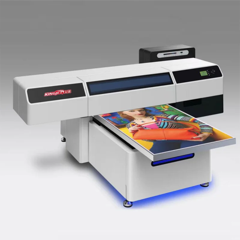Kingjet UV flatbed printer 6090 phone case/ ceramic / mental / wood/ glass uv printing machine