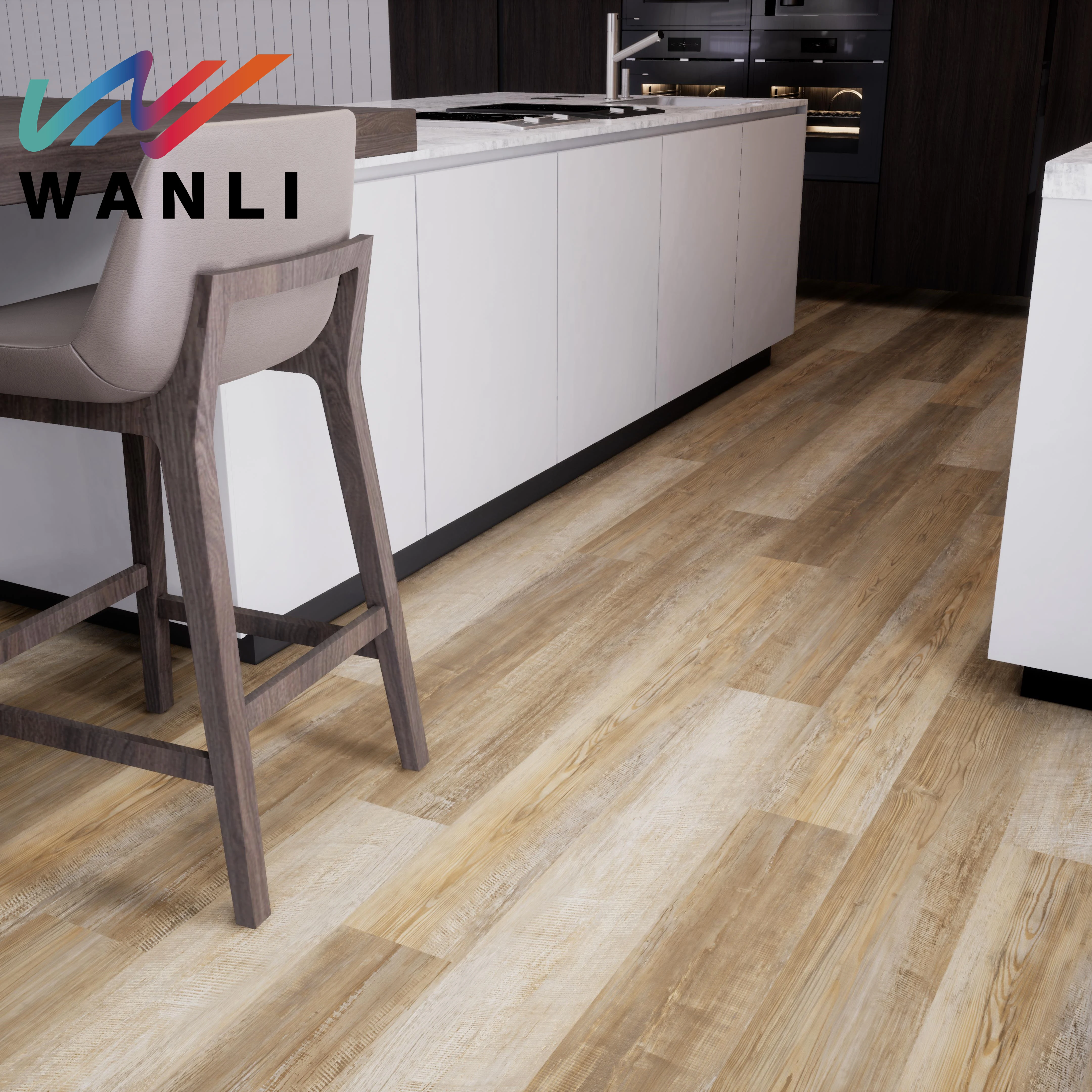 TAP & GO Water Proof SPC Flooring Hot Sell High Gross Square Edge Hybrid Flooring for Home Office no Formaldehyde PVC Flooring