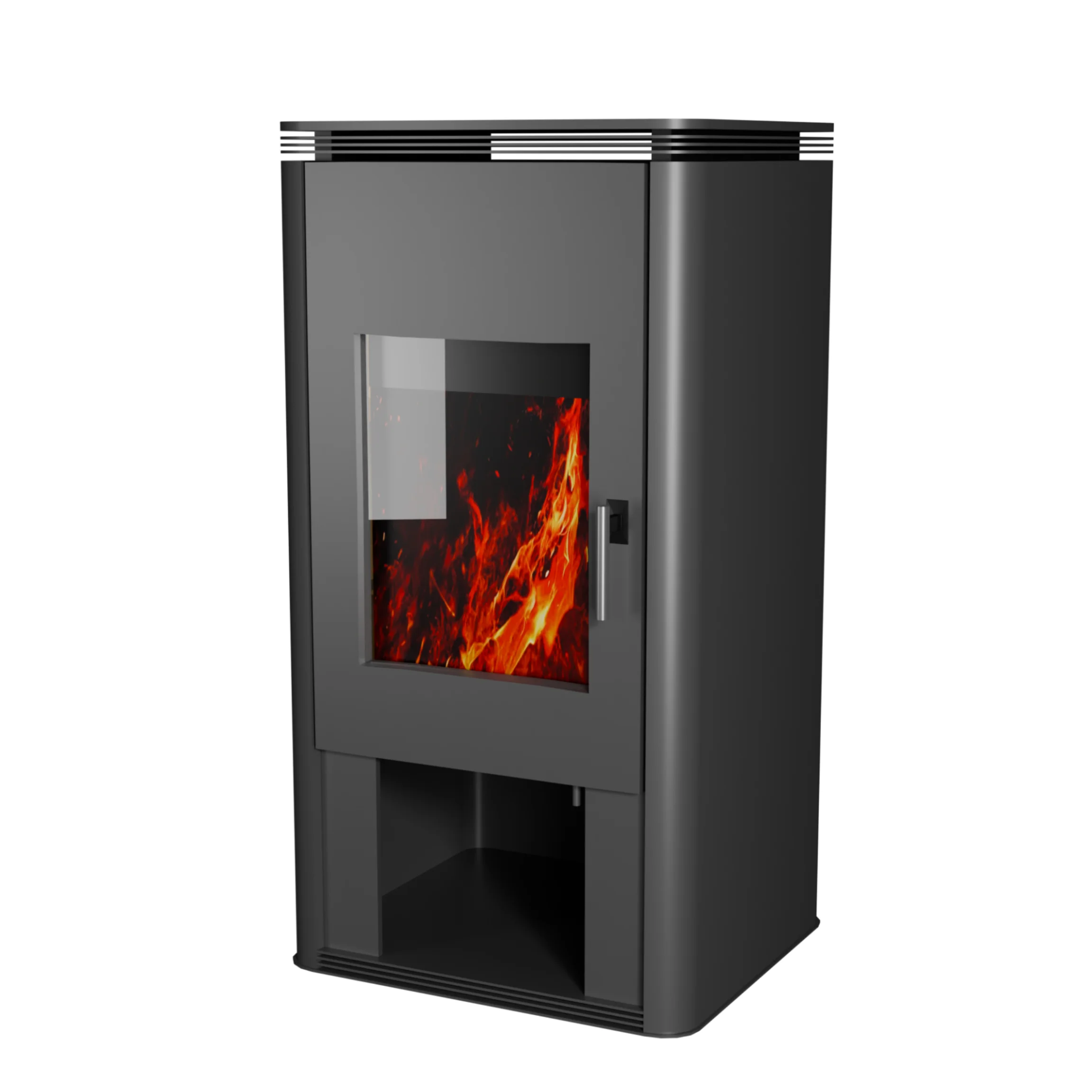 9.5KW High Efficiency Modern Style Cast Iron Wood Burning Stove for Home Heating in Living Room Fireplaces Firewood Fuel