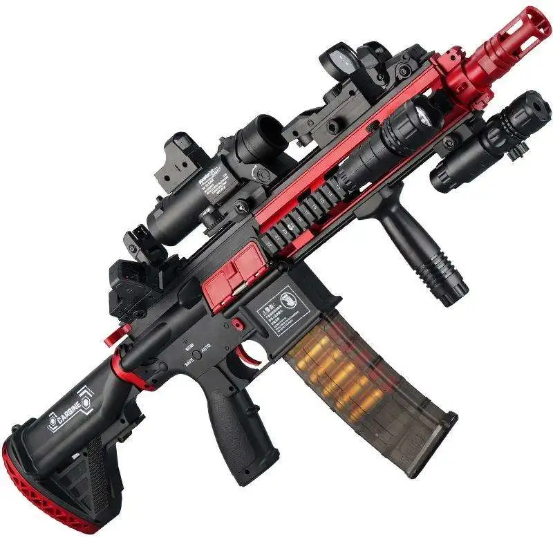 M416 Электрический повторяющийся симулятор CS открытый боевой пистолет для мальчика Мягкий Пуля с аксессуарами может быть добавлен