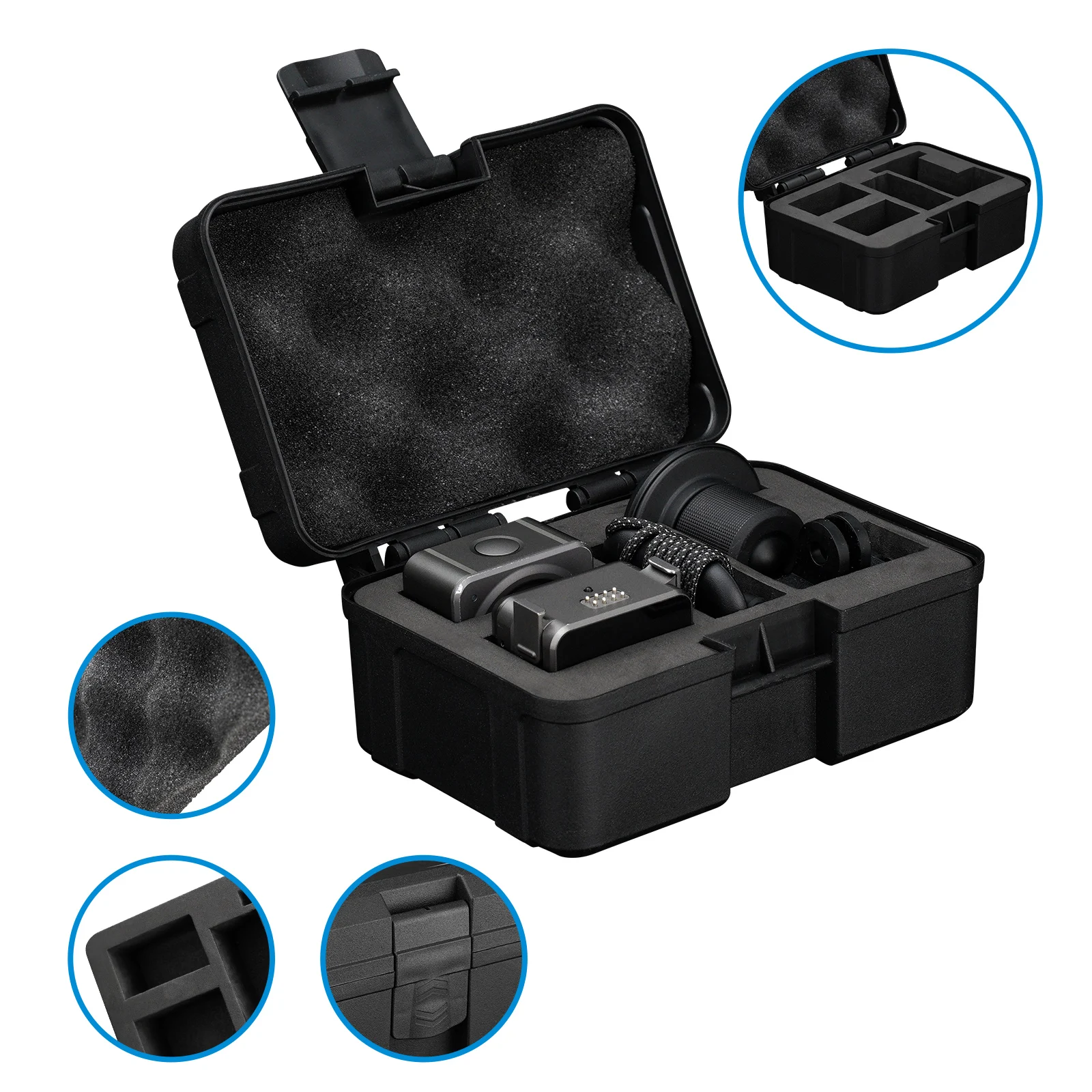 Telesin Foam Groove Hard  Protective Camera Case for DJI Action 2 Camera