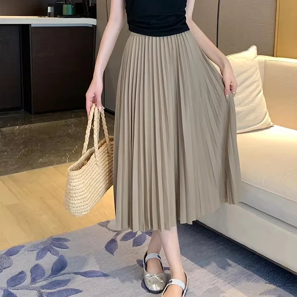 D&M Custom wholesale Factory Girl Skirt Women Summer Spring Autumn Mesh Tulle Skirts Elastic High Waist A Line Long Skirts