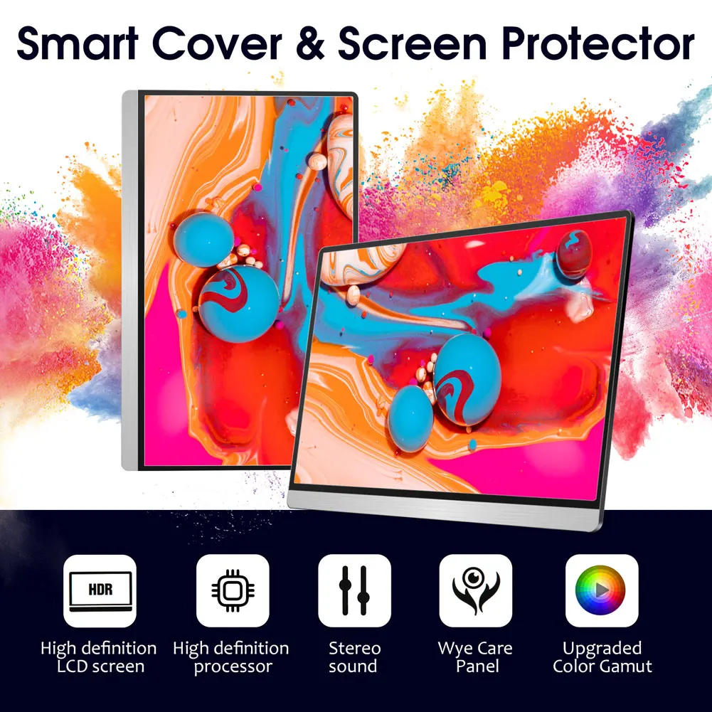Large spot goods 16.1 inch portable extended monitor laptop 1920 x 1080 IPS screen extender With Type-C Port