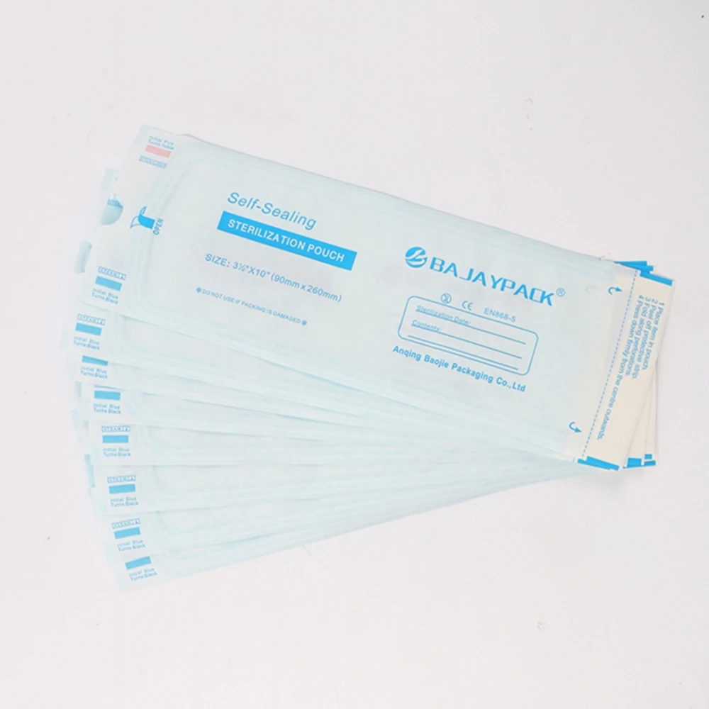 Choose Your Size Medical Self Sealing Autoclave Sterilization Pouch Sterilizer Bag For Dental Instruments Packaging