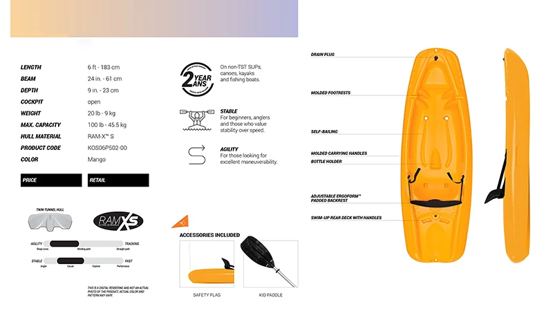 Leisure 2-Person Inflatable Kayak rowing boat skiff boat watercraft