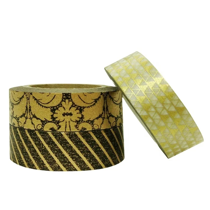 Decorative Gold Powder Glitter Film Tape With Dot