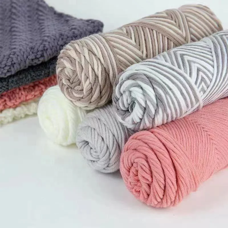 wholesale OEM Eco-friendly cheap high quality 8ply acrylic hand craft yarn for hand knitting