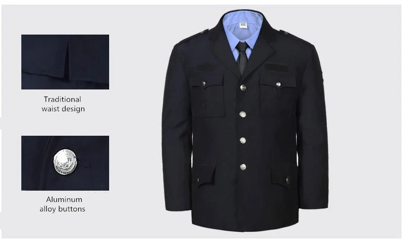
Security uniform companies security guard suit uniform coat details 