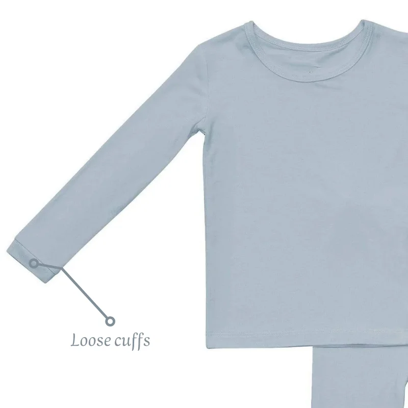 GRS GOTS Certified Infant Pajama Set Long Sleeve Kids Pajamas Set Bamboo Baby Pajamas Set