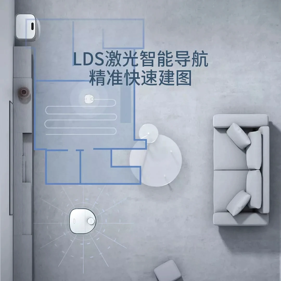 Xiaomi Dreame W10 Чистящая тряпка робот-пылесос СПД лазерного радар 4000Pa Высокая мощность всасывания Стиральная Центробежный сушки приложение