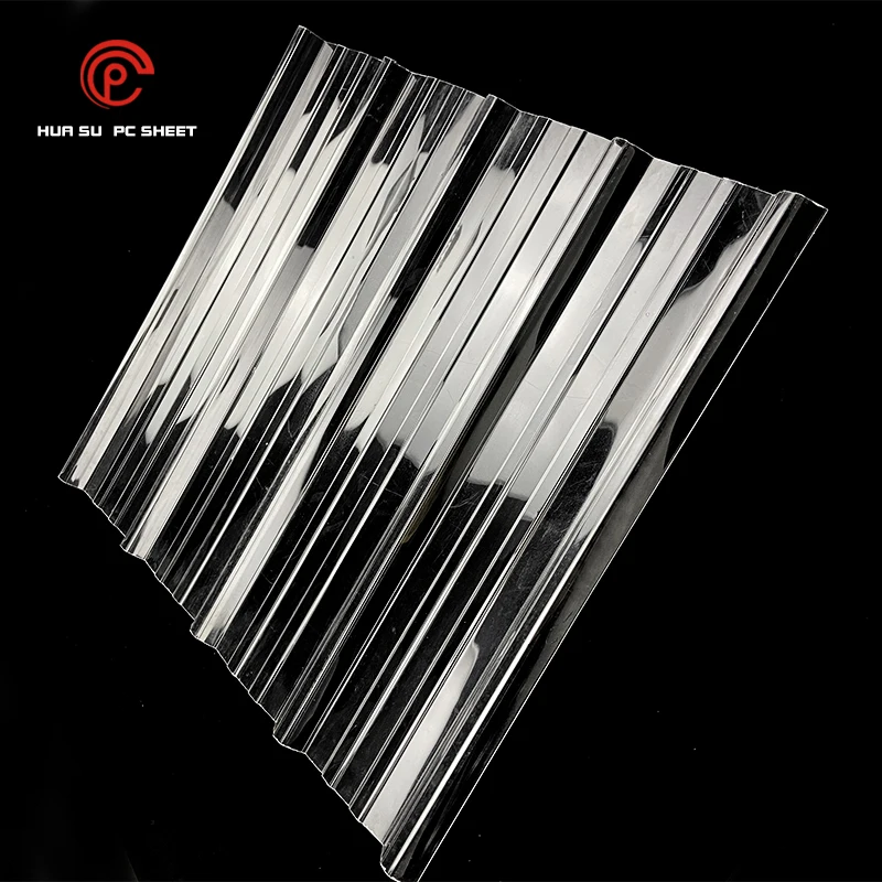 High Strength Cost Effective Clear Plastic Polycarbonate / PC Corrugated Transparent Roofing Sheet For Shed