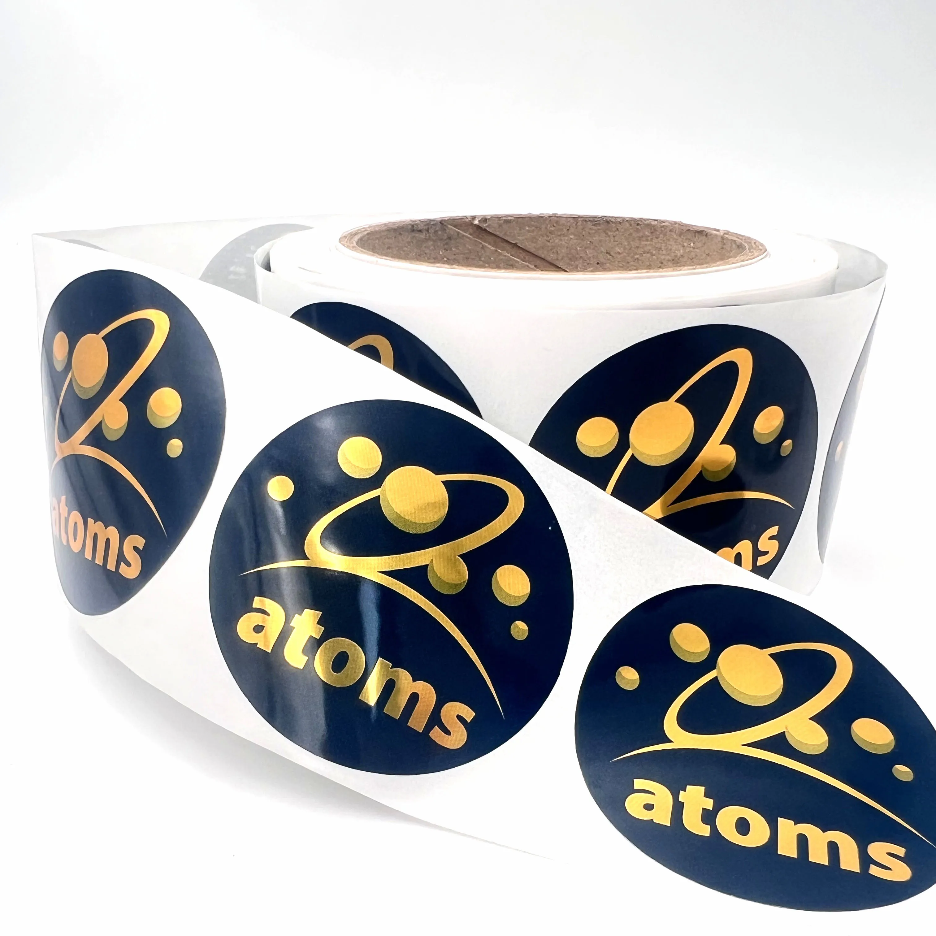 Custom Private Brand Name Printed Vinyl Free Typography Glossy round Label Sticker for Craft Use