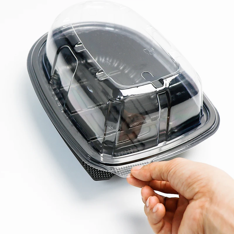 Plastic Rotisserie Grilled Turkey Container With Anti-Fog Dome Lid Roasted Chicken Take Out Carrier Roast Chicken Food Container