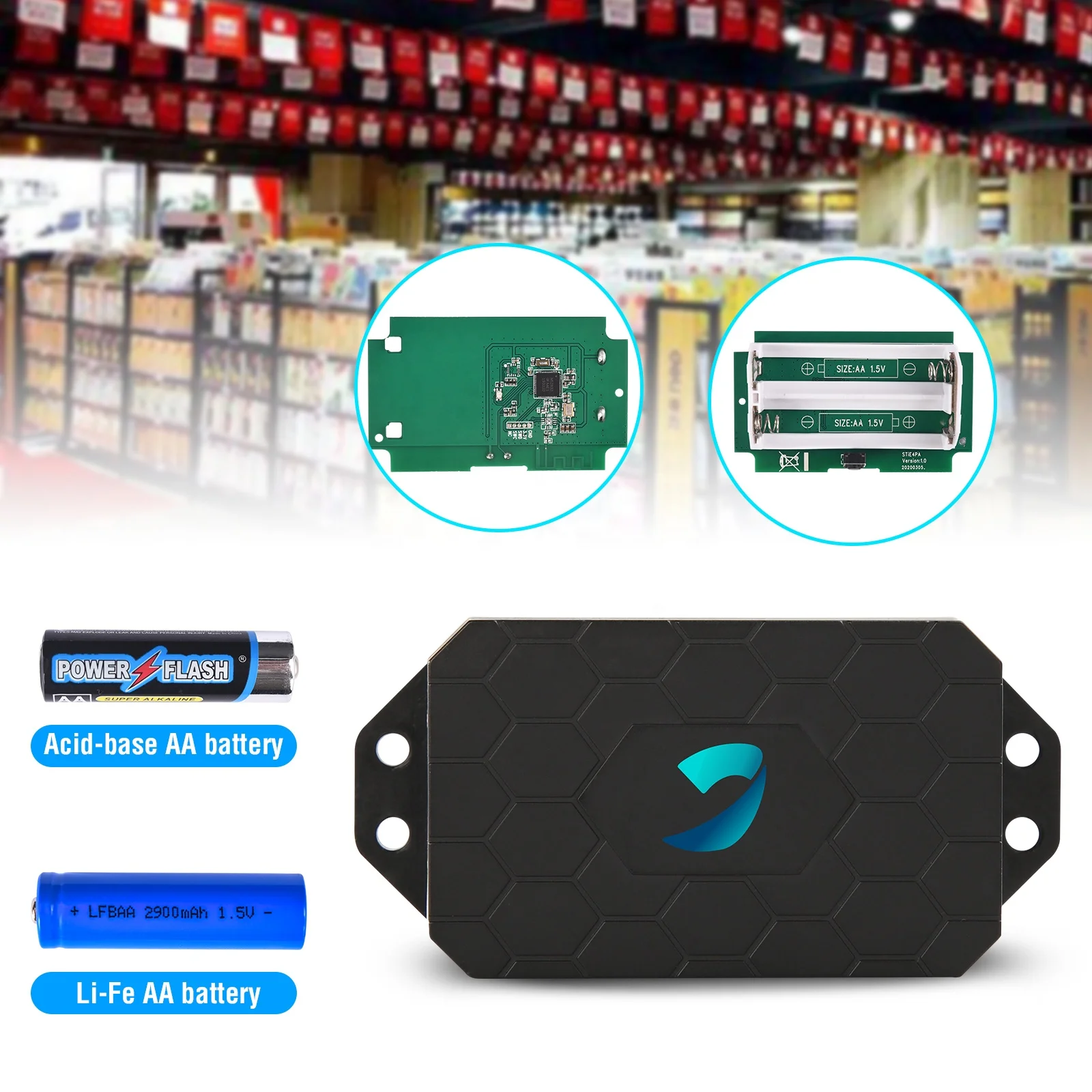  От 3 до 5 лет Срок службы батареи 300-400 м дальность передачи BLE5.0 iBeacon Eddystone Маяк STiE4/STiE4PA для учёта материальных