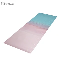 Newly Designed Environmentally PU Polyurethane High Quality Eco Friendly Suede Fitness Floor  Exercise Fitness Non-slip Mat Yoga