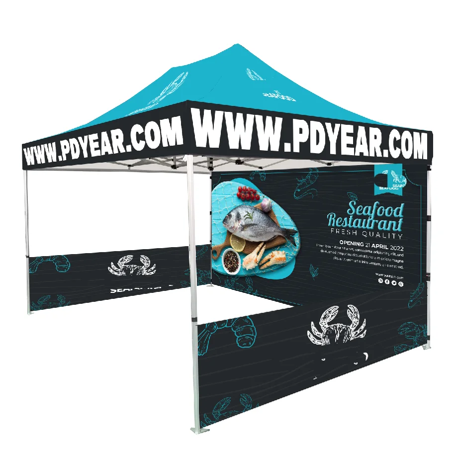 2024 Low Price High Quality Pop up Outdoor Custom Logo Print Promo Trade Show Event Camping Gazebo Canopy Tent Marquee