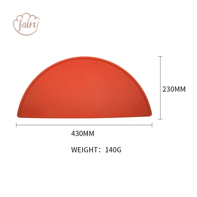Custom BPA Free Standard Washable Silicone Baby Table Mat Custom Printed Silicone Placemats