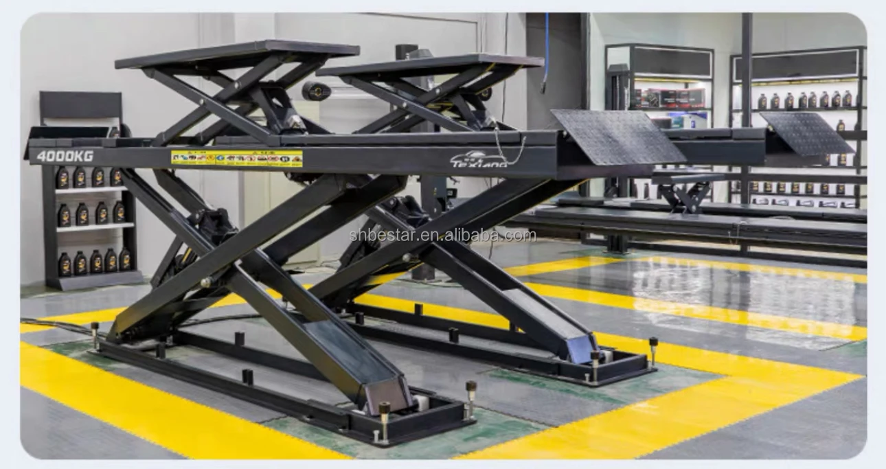 Full Set of Car Lift for Garage Two-Post Four-Post Ultra-Thin Scissors Pit Type with CE Hydraulic Actuation for Car Repair Shop