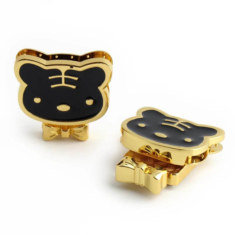 2023 STOCK Luxury Metal K Gold Silver Purse Snap Lock Handbag Hardware Clasp Decor Push Closure Turn Twist Lock Bag Lock