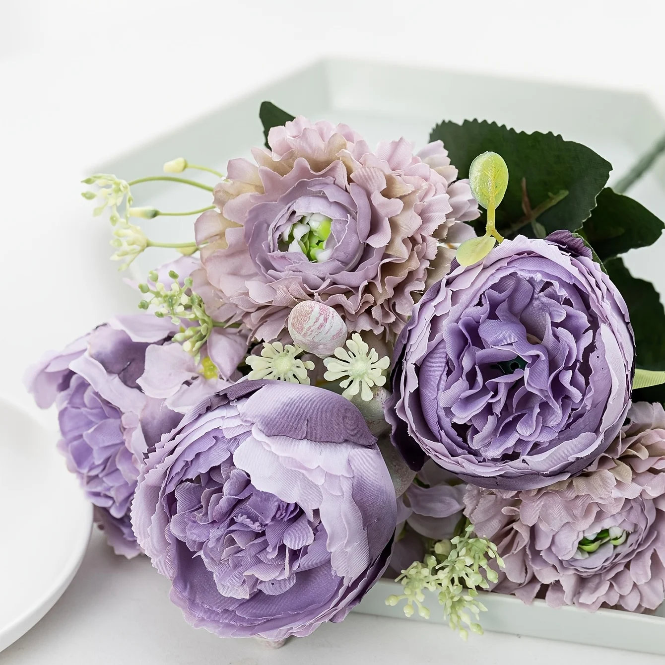 1pc Flowers Fake Peony Bouquet Faux Silk Artificial Flower For Wedding Centerpieces Bouquets DIY Floral Decor Home Decoration