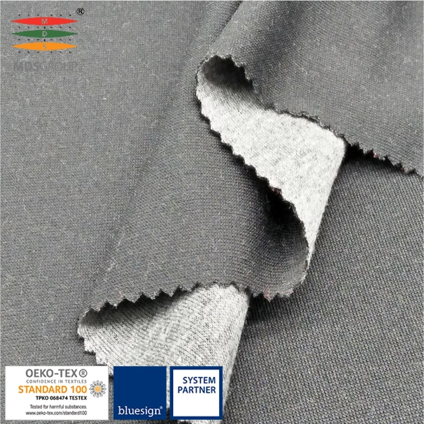 TRACKSUIT/SPORTSWEAR/LIFE WEAR 87% POLYESTER,13% COTTON CIRCULAR KNIT MIXED INTERLOCK