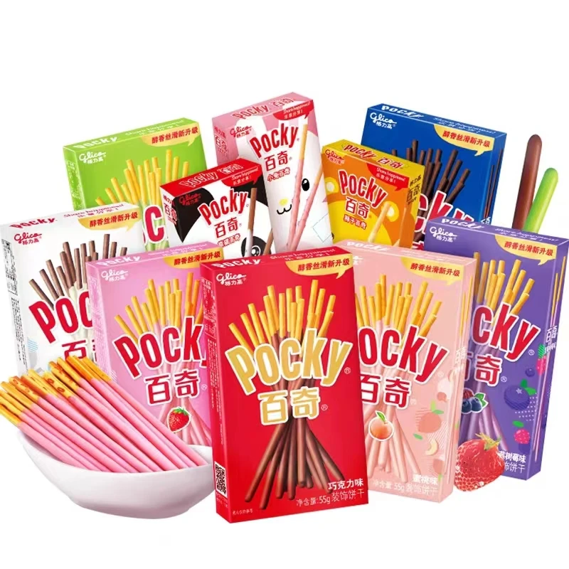 Wholesale Pocky stick biscuits 55g pocky chocolate cookies exotic snacks