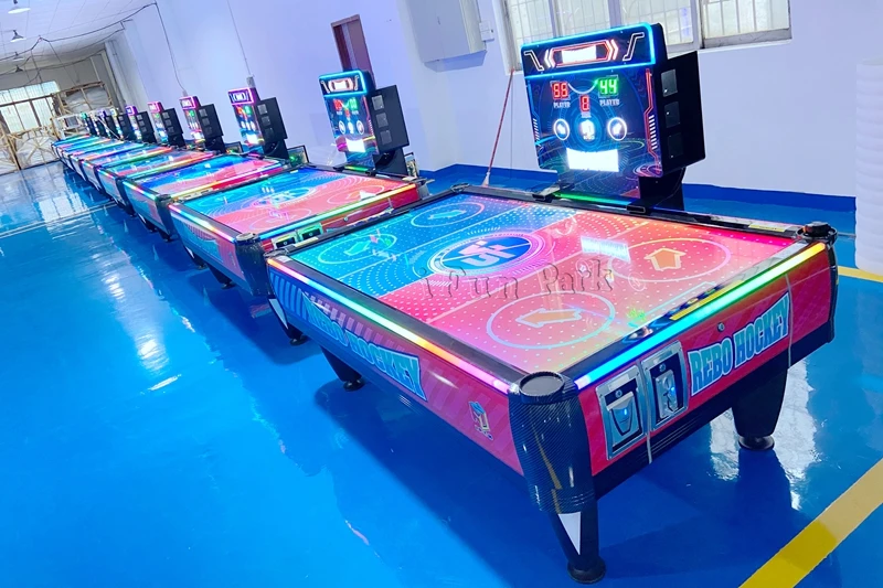 Newest Redemption Games 4 Players Rebo Hockey Game machine Multi Pucks Air Hockey Table