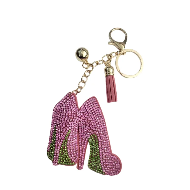 Фланелевый брелок со стразами