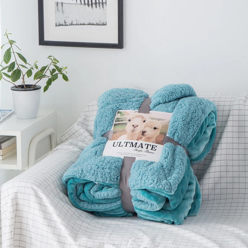 Free Sample Reversible Polyester Fleece Blankes Throw Soft Microplush Custom Plush Throw Blankets Sherpa Flannel Blanket