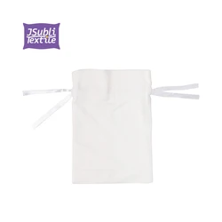 Jsubli Textile Custom Drawstring Bag 16*23cm BestSub Wholesale Craft Sublimation Double-Sided Plush Canvas Drawstring Bags