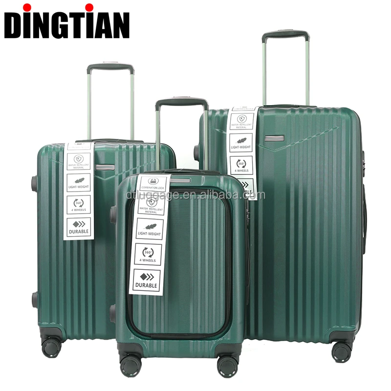 20 inch ABS Laptop Front Open Design  Luggage Sets ABS Travel Suitcase Sets Factory Wholesale Trolley Carry-on for Trip