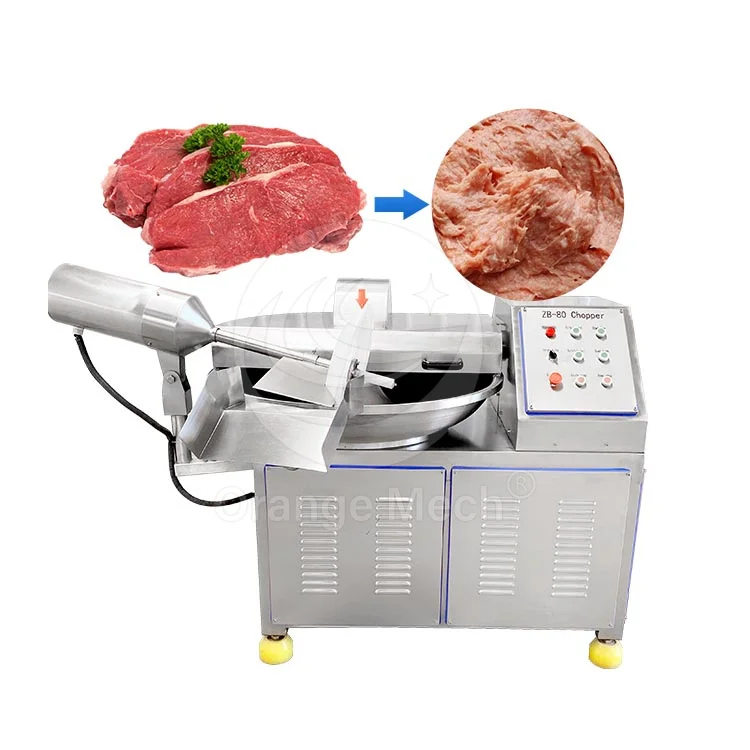 ORME Automatic Pork Ham Purple Cabbage Chopping Machine 10l Meat Bowl Cutter Emulsifier Meat Bowl Cutting Machine
