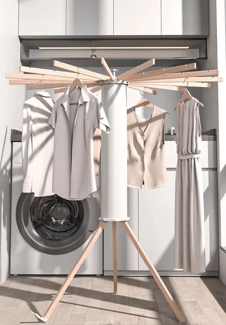 Octopus drying rack household  balcony indoor floor pole folding drying rack drying clothes rack hanging hanger