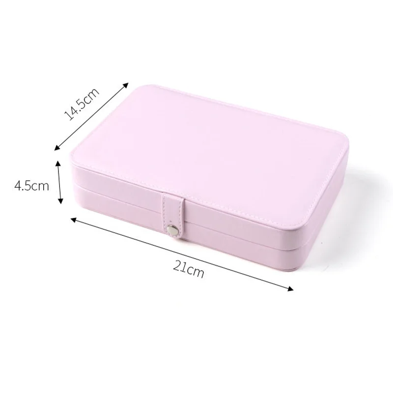Travel Jewelry Case for Women,Portable Leather Jewelry Organizer Box for Necklace Earrings Ring Bracelet Teen Girls Moms