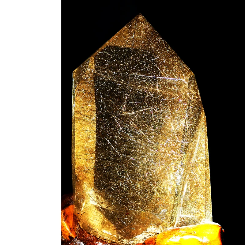 Wholesale Natural  golden Rutilated Quartz Points reiki Rutile crystal Towers Rock  Rutilated Quartz tower For healing