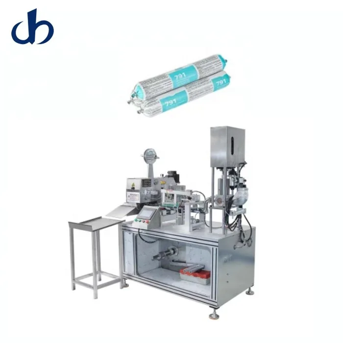 Automatic  600ml sausage type silicone sealant filling machine and clipping machine