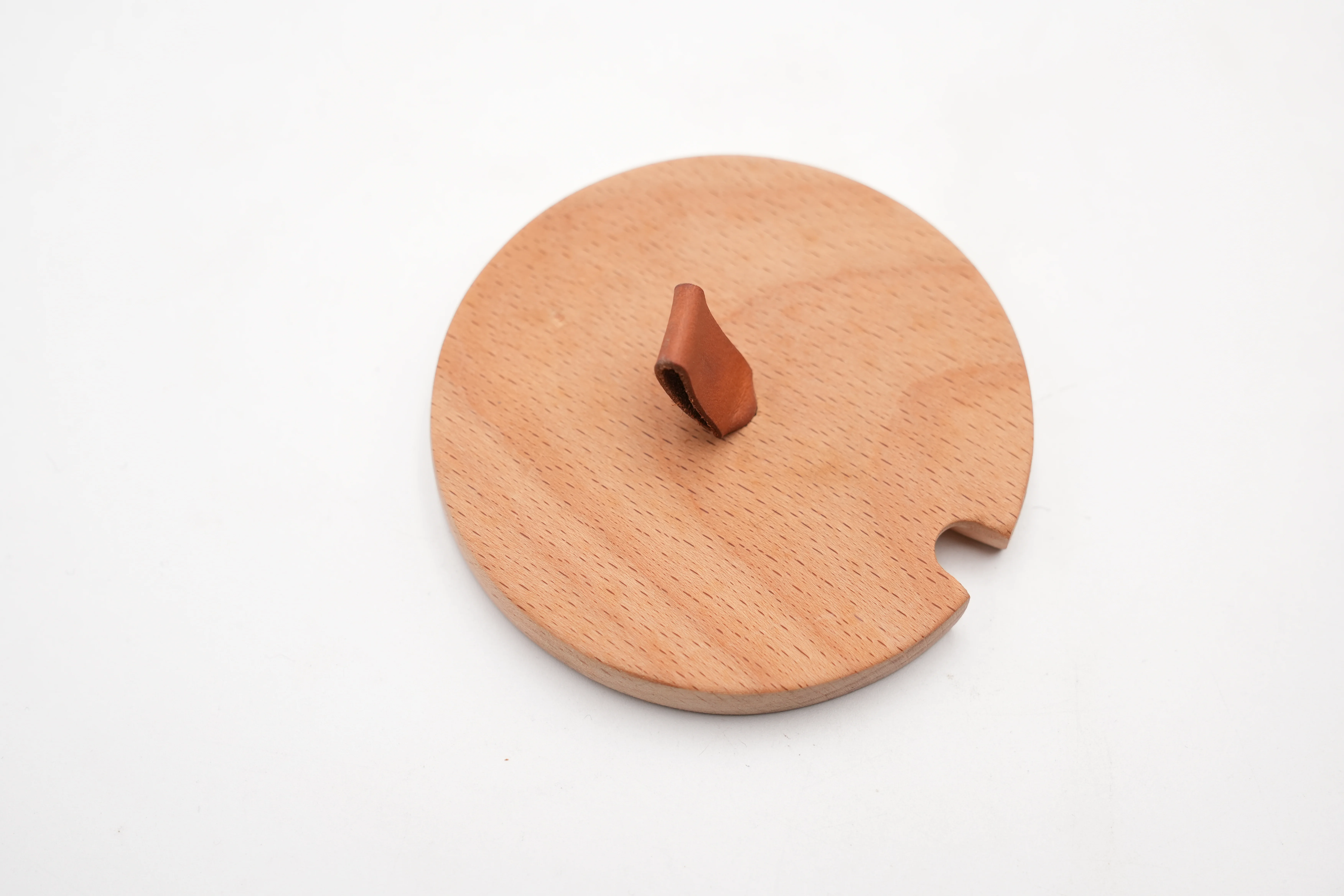 Small Organic Wooden Salt Pepper Bowl Spice Box Round Wood Salt Cellar Container with Serving Spoon