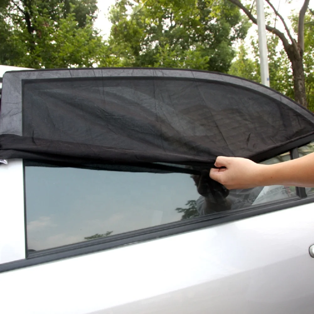 TIROL Black Universal Side Window Sun Shade Mesh Net UV Protector Car  Windshield Window Sunshade for Car