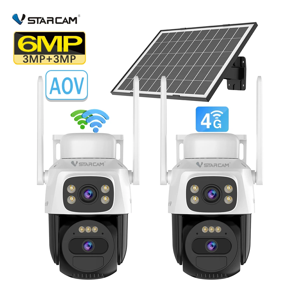 Vstarcam CB622DR-C HD 3MP IP66 outdoor Audio Night Vision Human Tracking AOV low power Consumption 4G Wifi PTZ Solar CCTV Camera