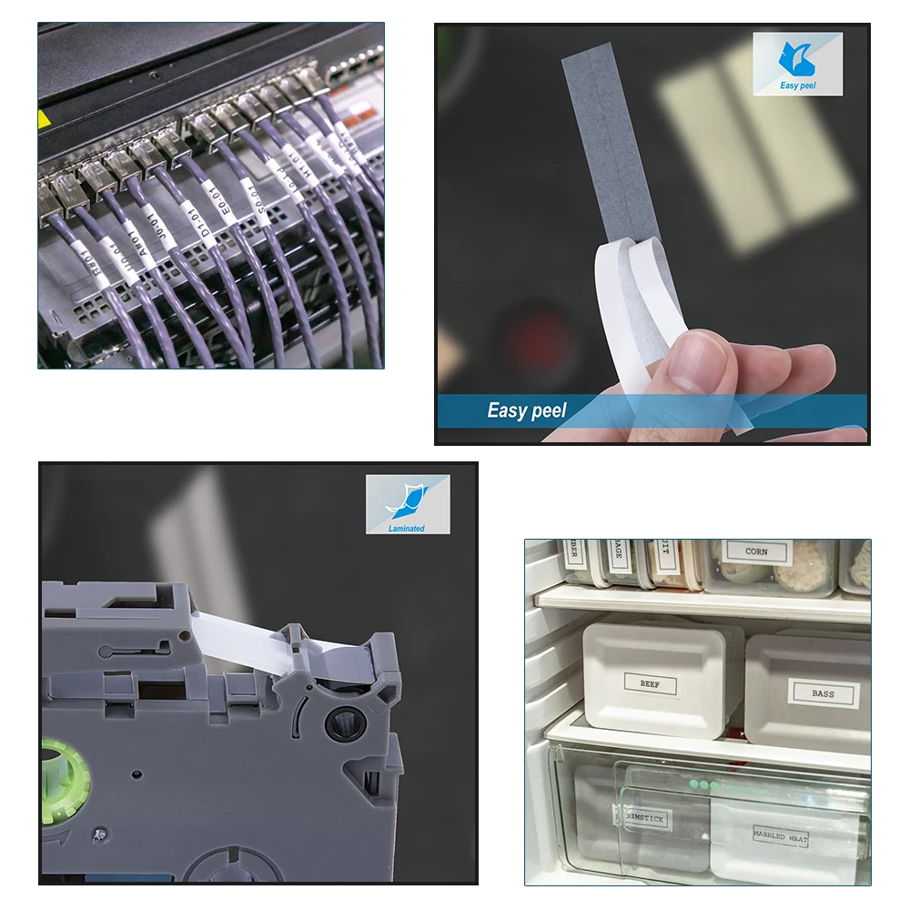 Weemay Tape Cassette Laminated 24mm Black on Clear Tape Compatible Brother TZe-151 TZe151 TZe 151 for P Touch Label Printer