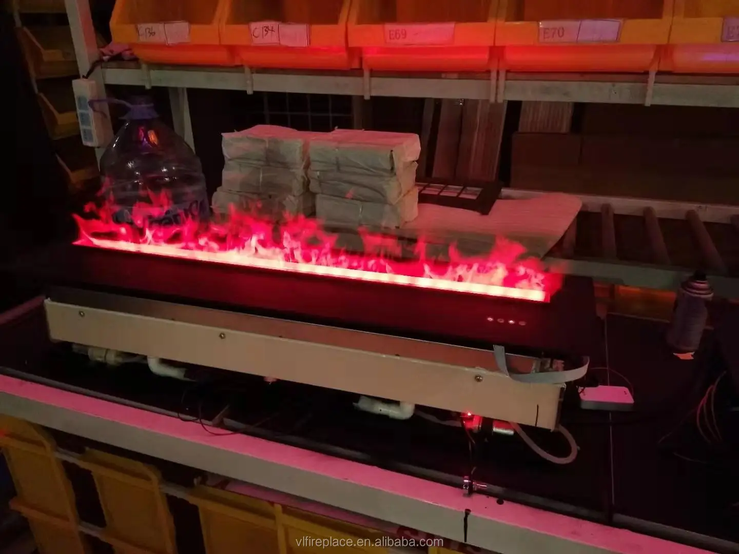 1500mm Wifi APP muti-color controlling indoor decoration use artificial simulated flame water vapor 3d electric fireplace