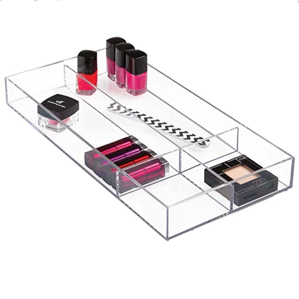 Прозрачные прямоугольные акриловые лотки с 5 отделениями акриловый Органайзер